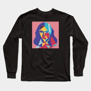 Halle - Cubism Portrait Long Sleeve T-Shirt